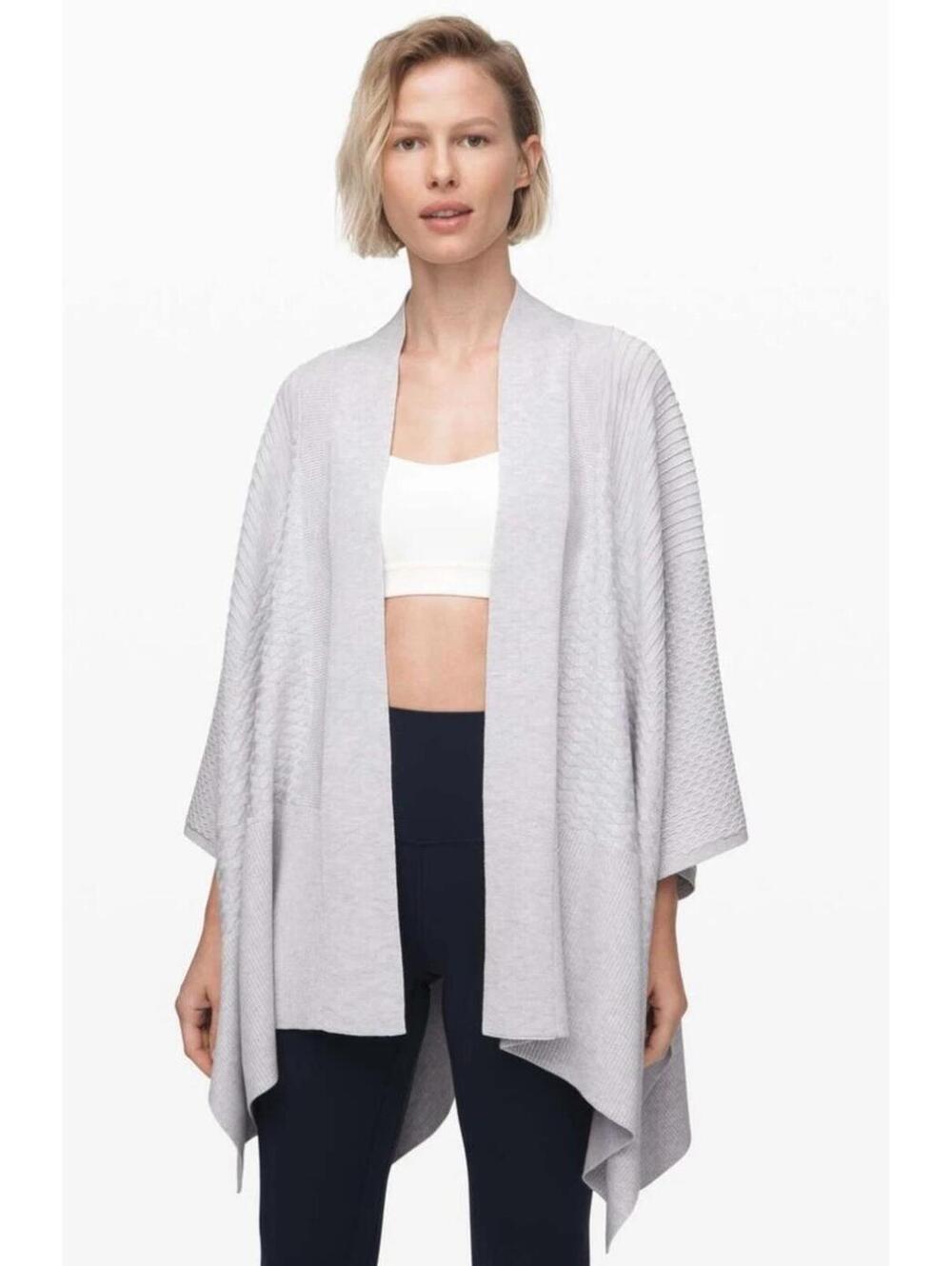 Lululemon Dream Weaver Wrap Heathered Core Gray One Size Cashmere Blend
